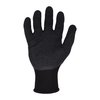 Azusa Safety Commander 13 ga. Polyester Work Gloves, Crinkle Latex Palm Coating, Black, XL CM4000